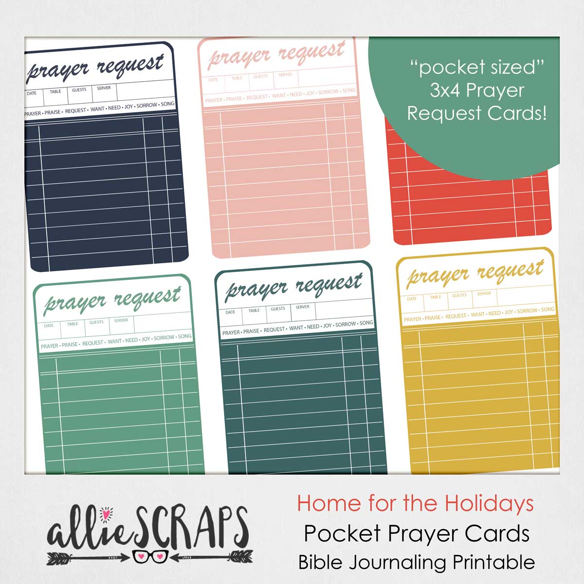 Home for the Holidays | Pocket Prayers Card Printable