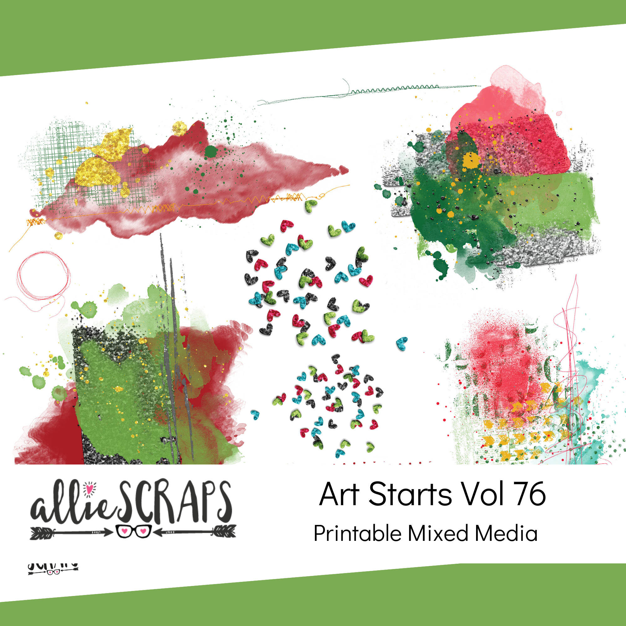 Art Starts Vol 76 | Printable Mixed Media